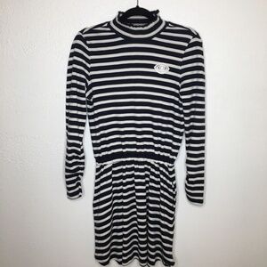 Scotch & Soda Black and White Striped Kids Dress